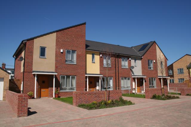 St Catherine's, Castletown, housing around a residential court area